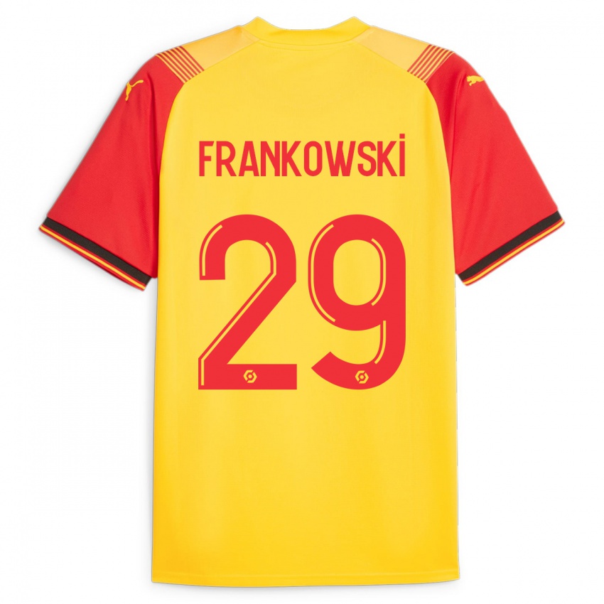 Férfi Przemyslaw Frankowski #29 Sárga Hazai Jersey 2023/24 Mez Póló Ing