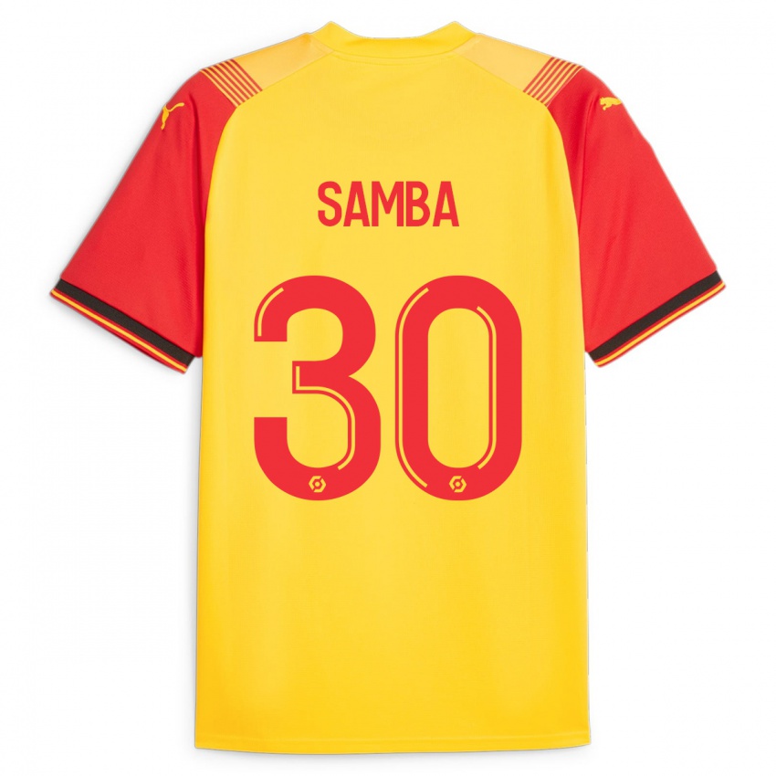 Férfi Brice Samba #30 Sárga Hazai Jersey 2023/24 Mez Póló Ing