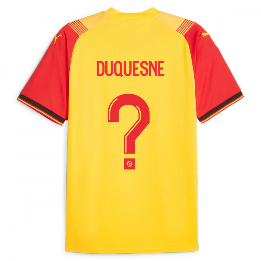 Férfi Elsa Duquesne #0 Sárga Hazai Jersey 2023/24 Mez Póló Ing