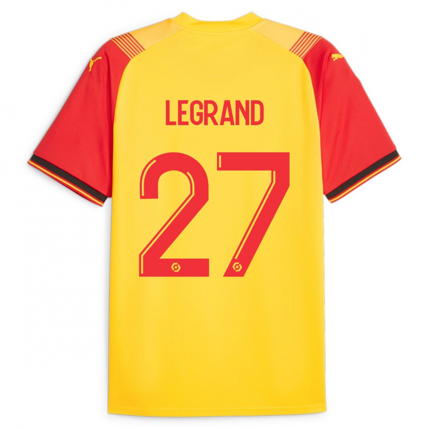 Férfi Bérénice Legrand #27 Sárga Hazai Jersey 2023/24 Mez Póló Ing