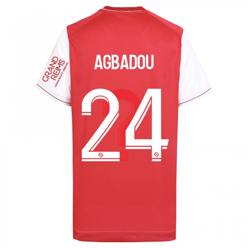 Férfi Emmanuel Agbadou #24 Piros Hazai Jersey 2023/24 Mez Póló Ing