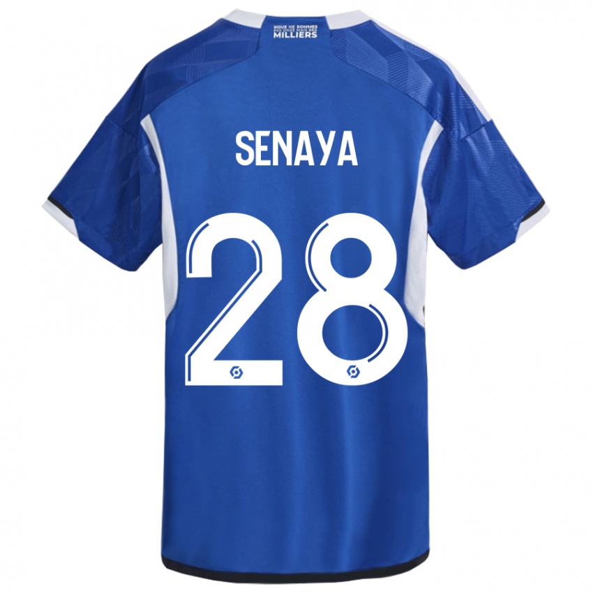 Férfi Marvin Senaya #28 Kék Hazai Jersey 2023/24 Mez Póló Ing