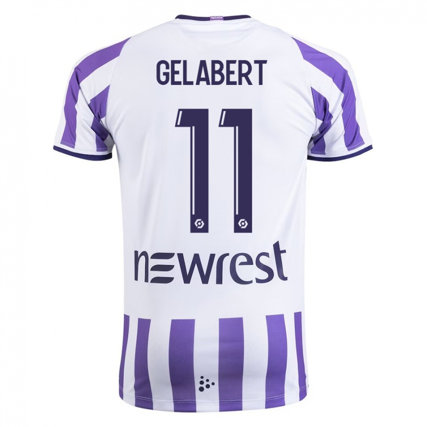 Férfi César Gelabert #11 Fehér Hazai Jersey 2023/24 Mez Póló Ing