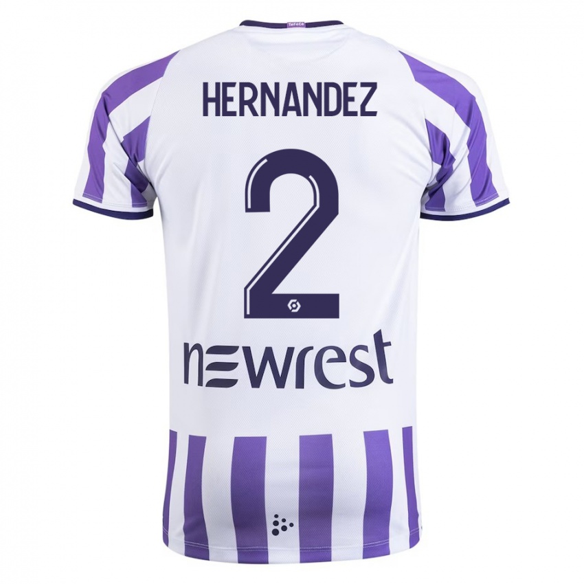 Férfi Lucie Hernandez #2 Fehér Hazai Jersey 2023/24 Mez Póló Ing