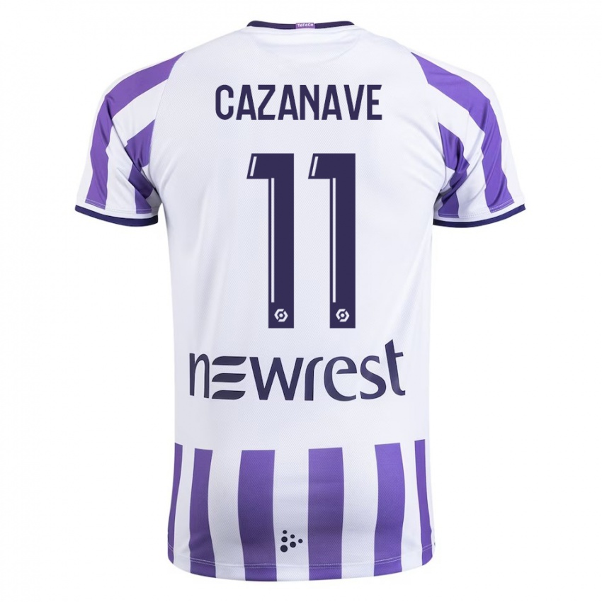 Férfi Julie Cazanave #11 Fehér Hazai Jersey 2023/24 Mez Póló Ing