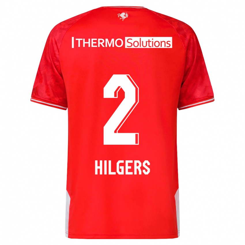 Férfi Mees Hilgers #2 Piros Hazai Jersey 2023/24 Mez Póló Ing