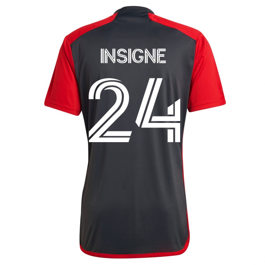 Férfi Lorenzo Insigne #24 Szürke Hazai Jersey 2023/24 Mez Póló Ing