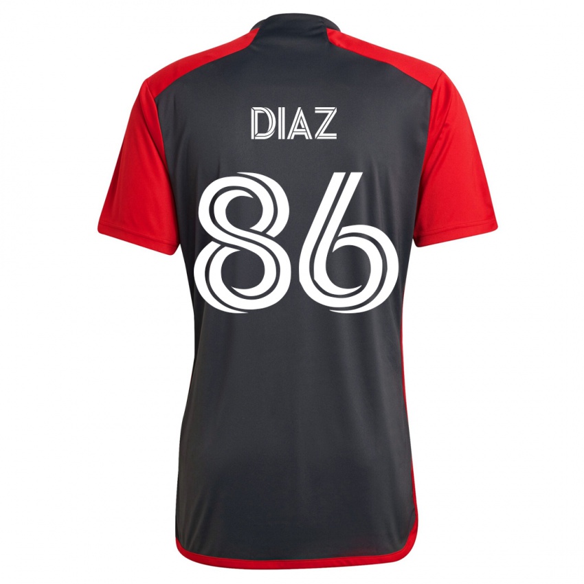 Férfi Alec Díaz #86 Szürke Hazai Jersey 2023/24 Mez Póló Ing