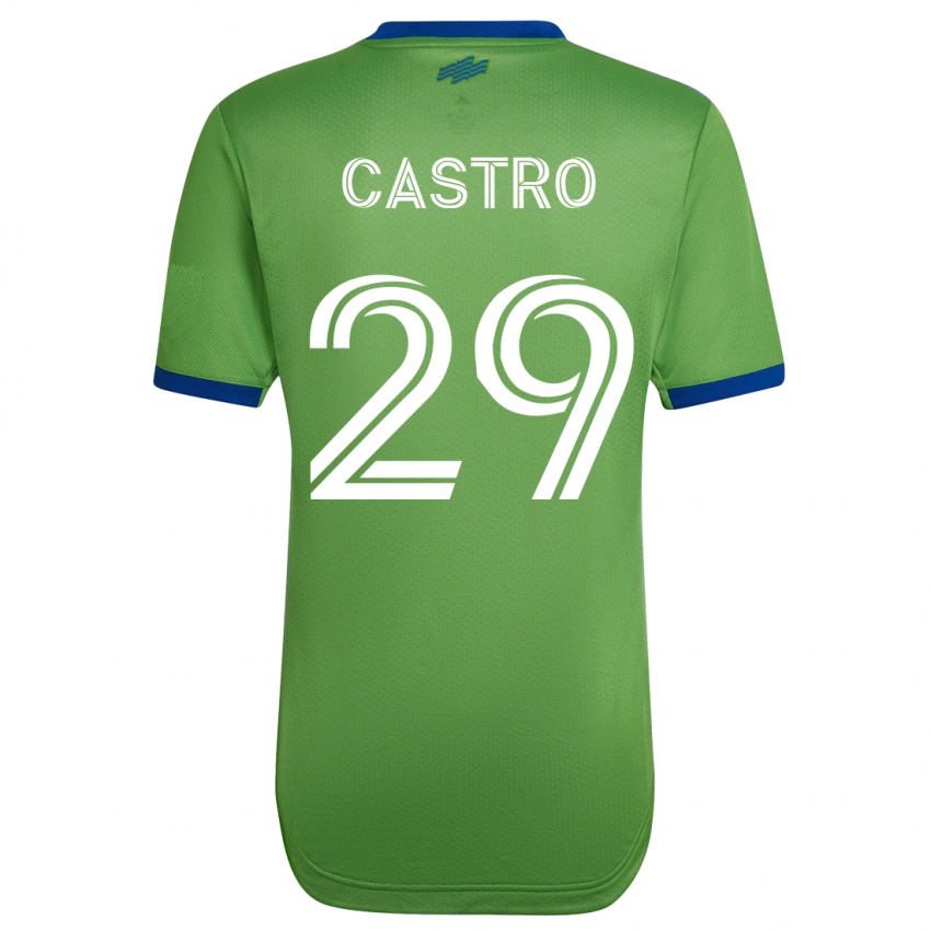 Férfi Jacob Castro #29 Zöld Hazai Jersey 2023/24 Mez Póló Ing