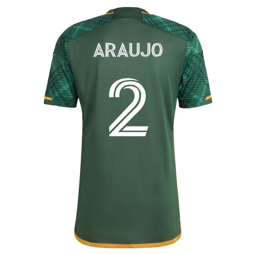 Férfi Miguel Araujo #2 Zöld Hazai Jersey 2023/24 Mez Póló Ing