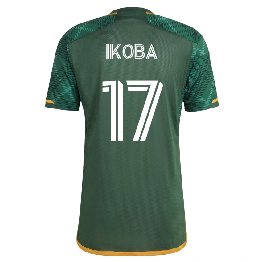 Férfi Tega Ikoba #17 Zöld Hazai Jersey 2023/24 Mez Póló Ing