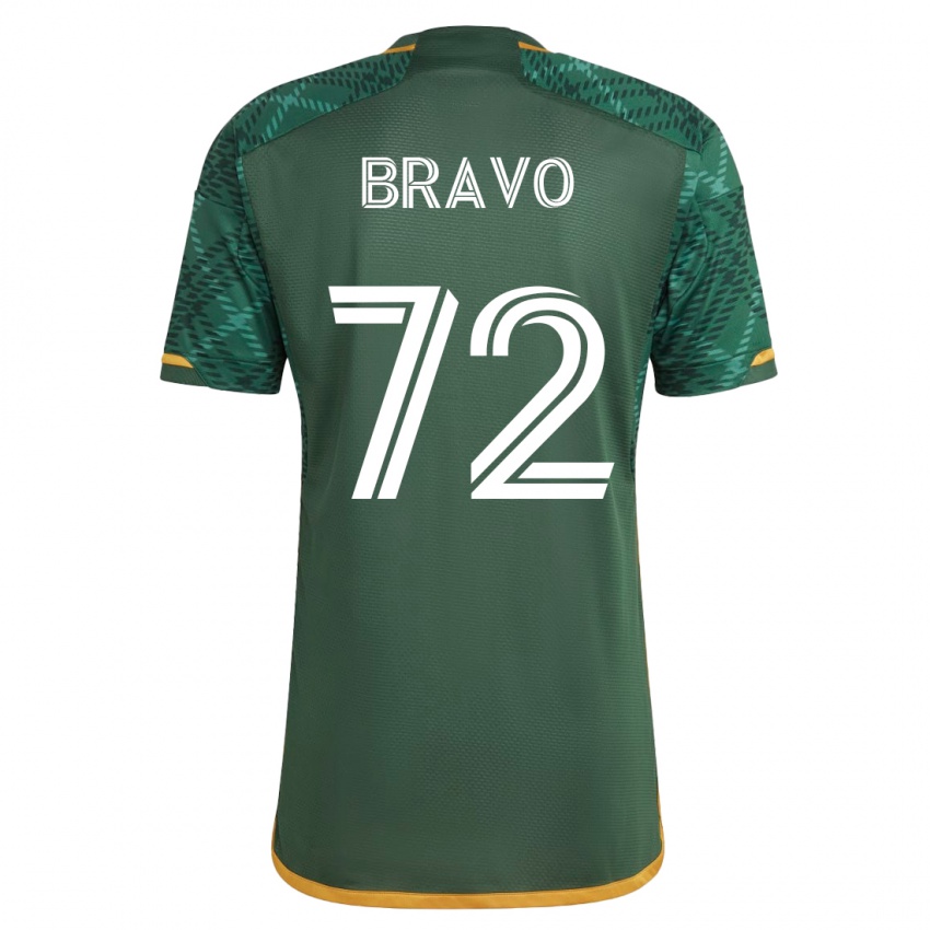 Férfi Julian Bravo #72 Zöld Hazai Jersey 2023/24 Mez Póló Ing