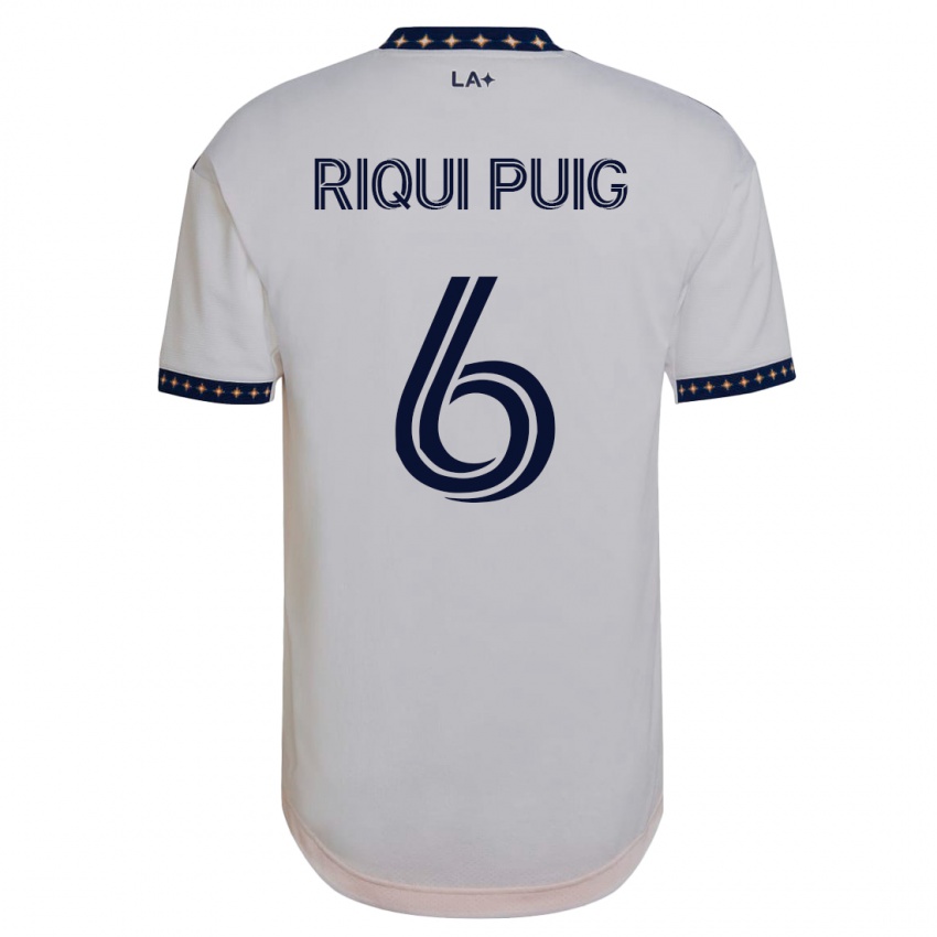 Férfi Riqui Puig #6 Fehér Hazai Jersey 2023/24 Mez Póló Ing