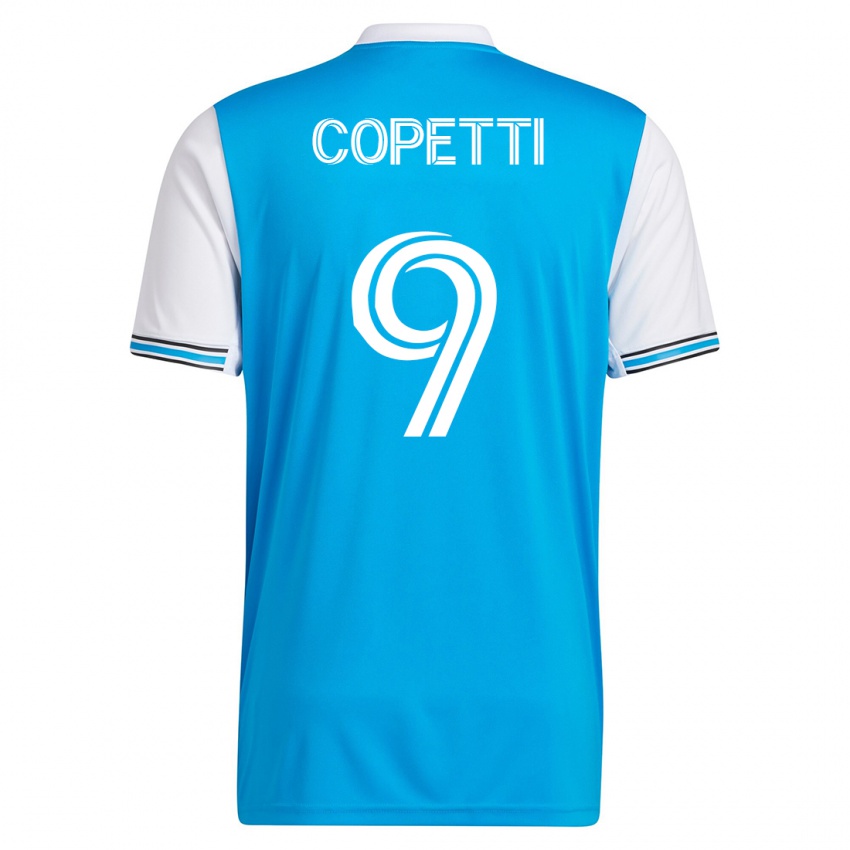 Férfi Enzo Copetti #9 Kék Hazai Jersey 2023/24 Mez Póló Ing