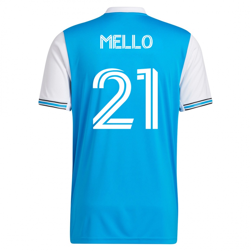 Férfi Vinicius Mello #21 Kék Hazai Jersey 2023/24 Mez Póló Ing