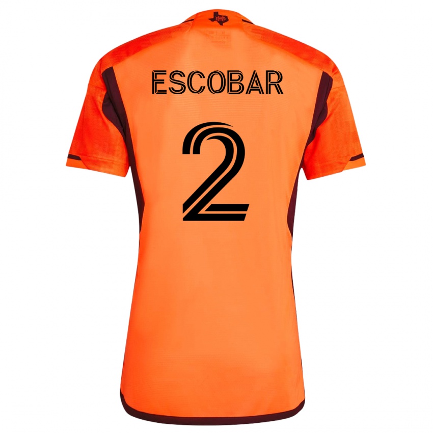 Férfi Franco Escobar #2 Narancs Hazai Jersey 2023/24 Mez Póló Ing