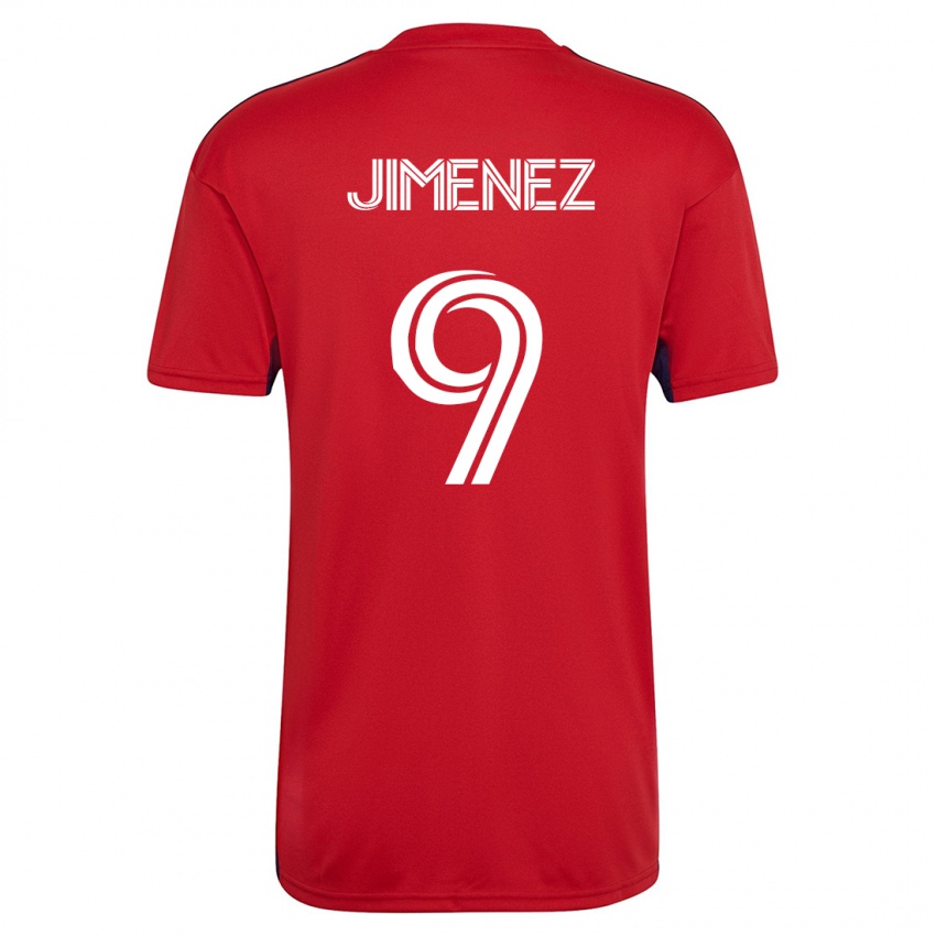 Férfi Jesús Jiménez #9 Piros Hazai Jersey 2023/24 Mez Póló Ing
