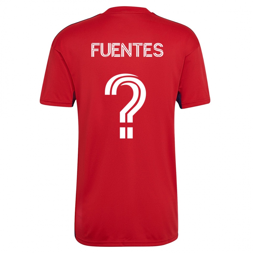 Férfi Josue Fuentes #0 Piros Hazai Jersey 2023/24 Mez Póló Ing