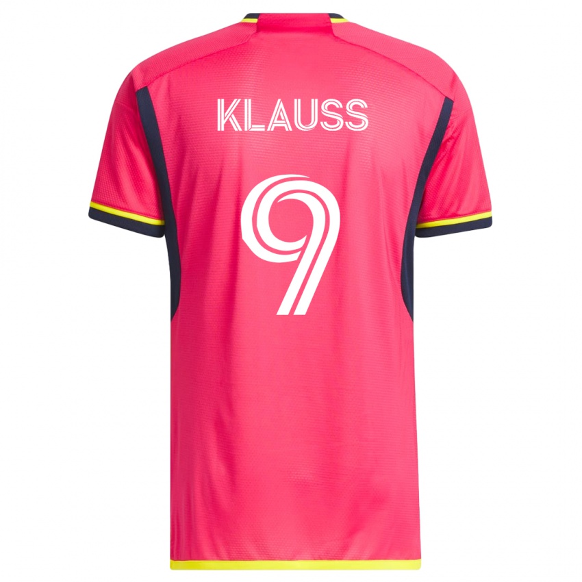 Férfi João Klauss #9 Rózsaszín Hazai Jersey 2023/24 Mez Póló Ing