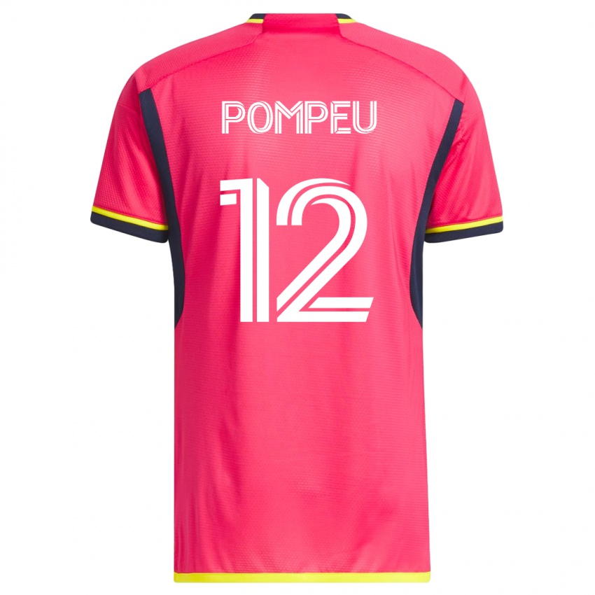 Férfi Célio Pompeu #12 Rózsaszín Hazai Jersey 2023/24 Mez Póló Ing