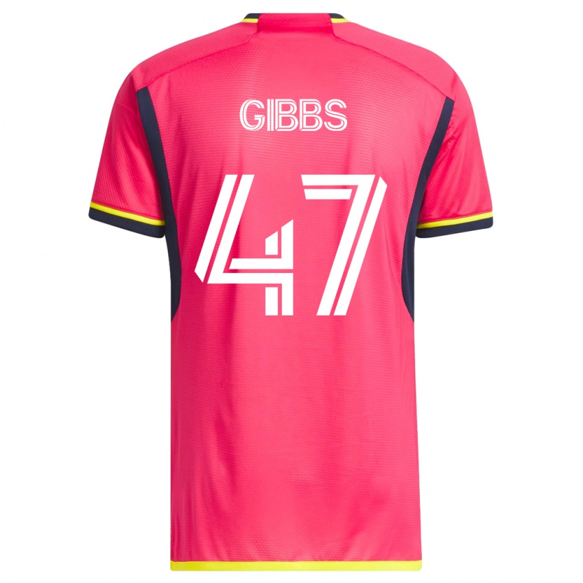 Férfi Ryley Gibbs #47 Rózsaszín Hazai Jersey 2023/24 Mez Póló Ing