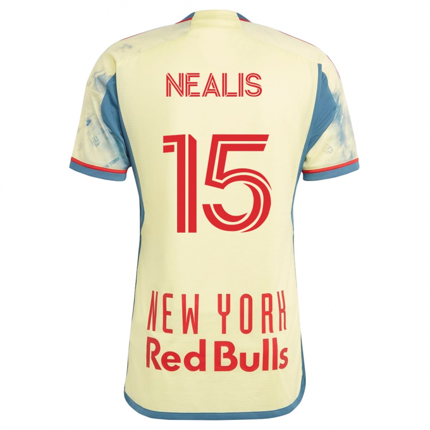 Férfi Sean Nealis #15 Sárga Hazai Jersey 2023/24 Mez Póló Ing