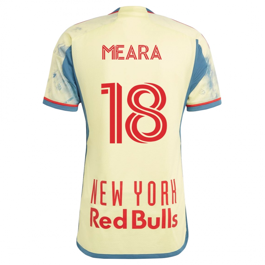 Férfi Ryan Meara #18 Sárga Hazai Jersey 2023/24 Mez Póló Ing