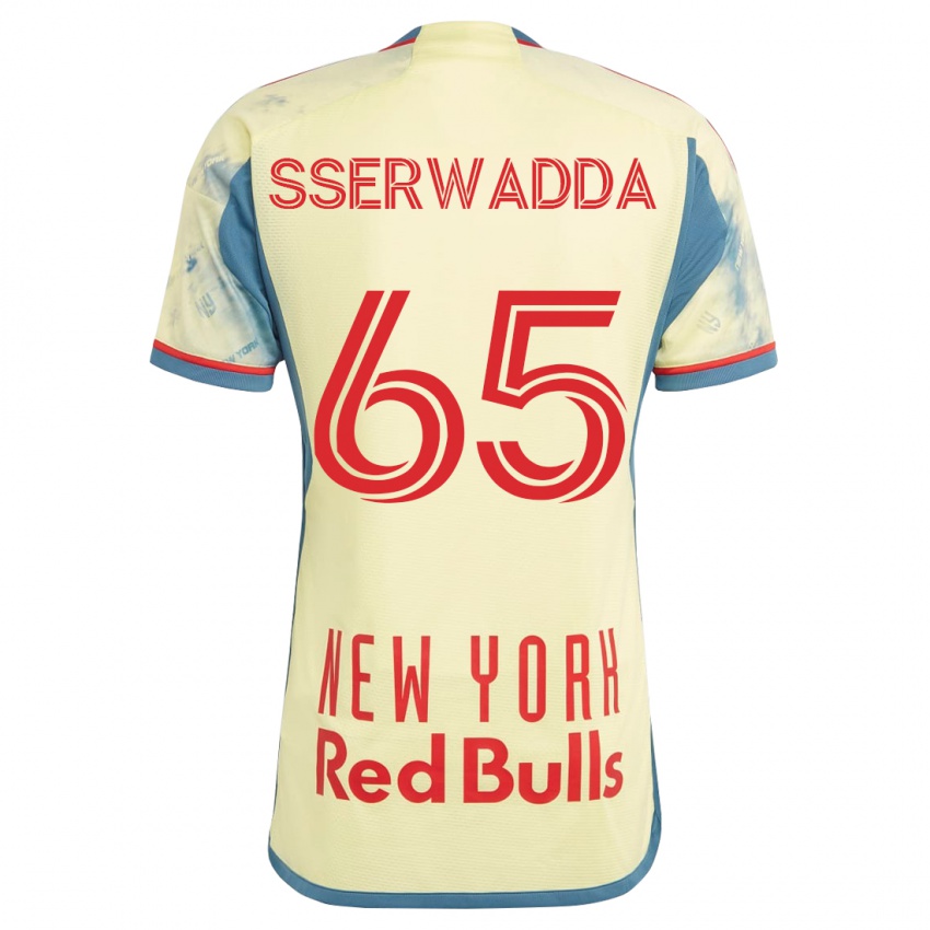 Férfi Steven Sserwadda #65 Sárga Hazai Jersey 2023/24 Mez Póló Ing