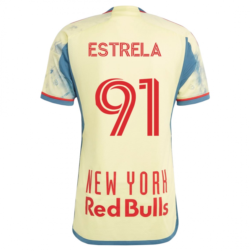 Férfi Bento Estrela #91 Sárga Hazai Jersey 2023/24 Mez Póló Ing