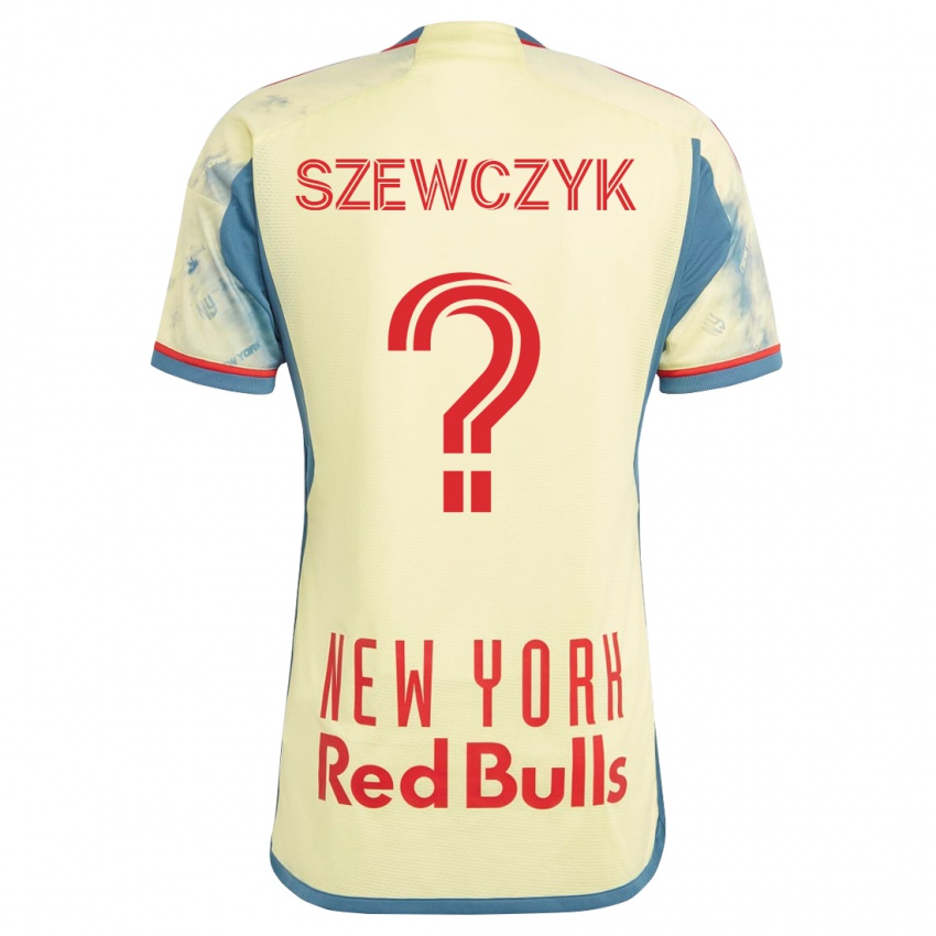 Férfi Tobias Szewczyk #0 Sárga Hazai Jersey 2023/24 Mez Póló Ing