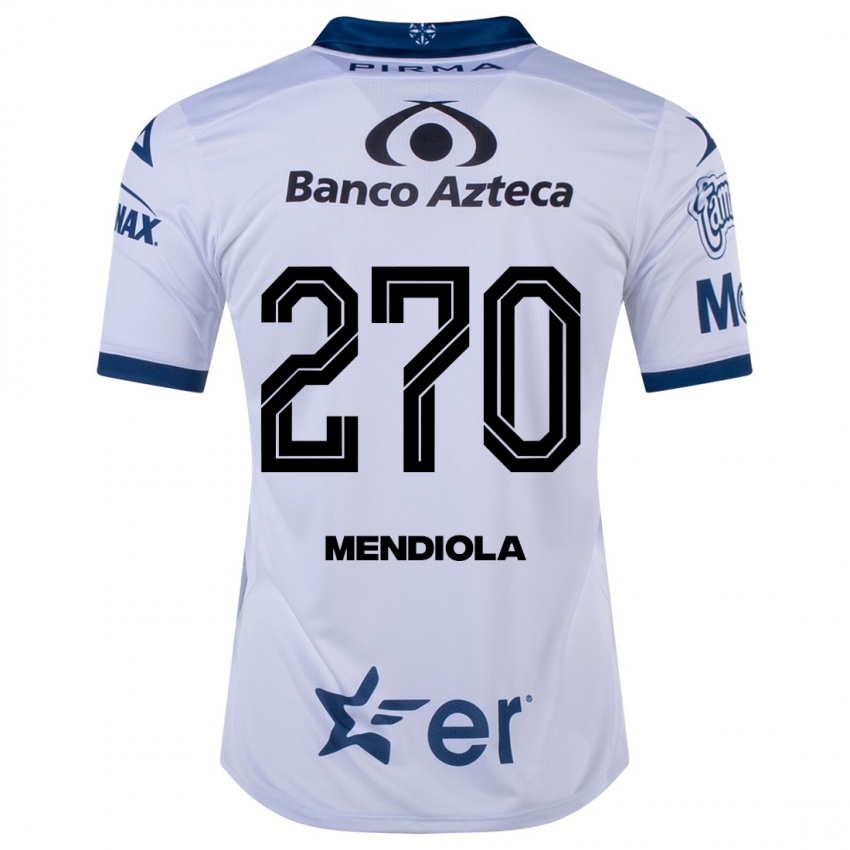 Férfi Carlos Mendiola #270 Fehér Hazai Jersey 2023/24 Mez Póló Ing