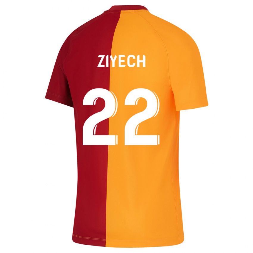 Férfi Hakim Ziyech #22 Narancs Hazai Jersey 2023/24 Mez Póló Ing