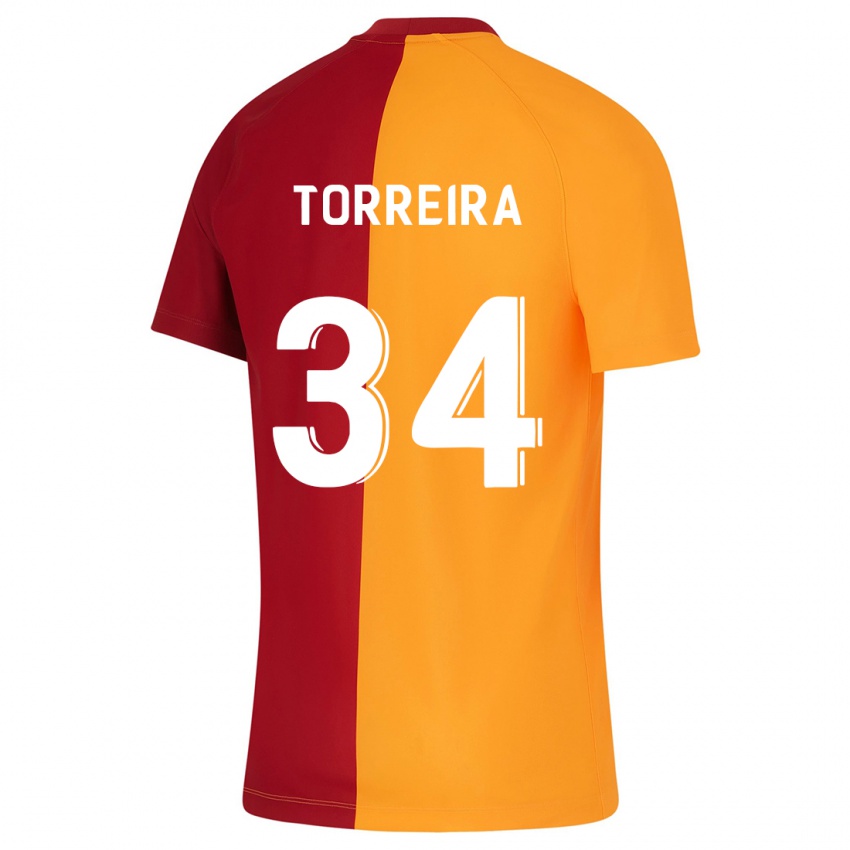 Férfi Lucas Torreira #34 Narancs Hazai Jersey 2023/24 Mez Póló Ing