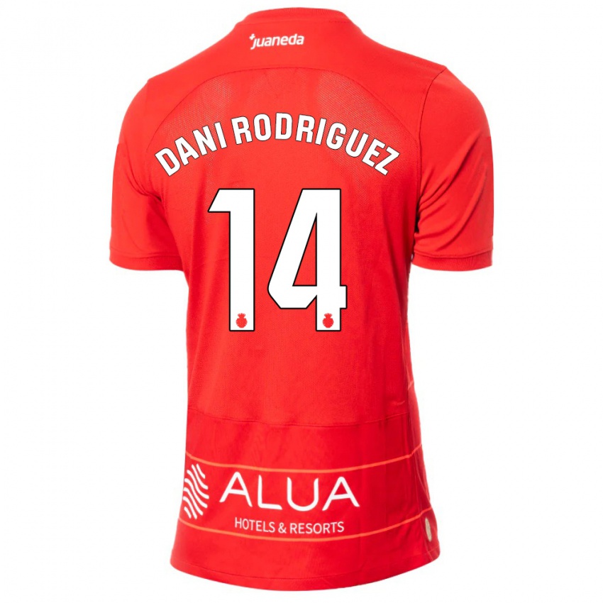 Férfi Dani Rodríguez #14 Piros Hazai Jersey 2023/24 Mez Póló Ing