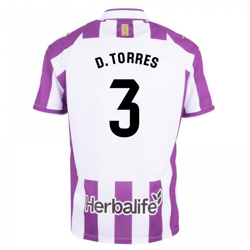 Férfi David Torres #3 Lila Hazai Jersey 2023/24 Mez Póló Ing