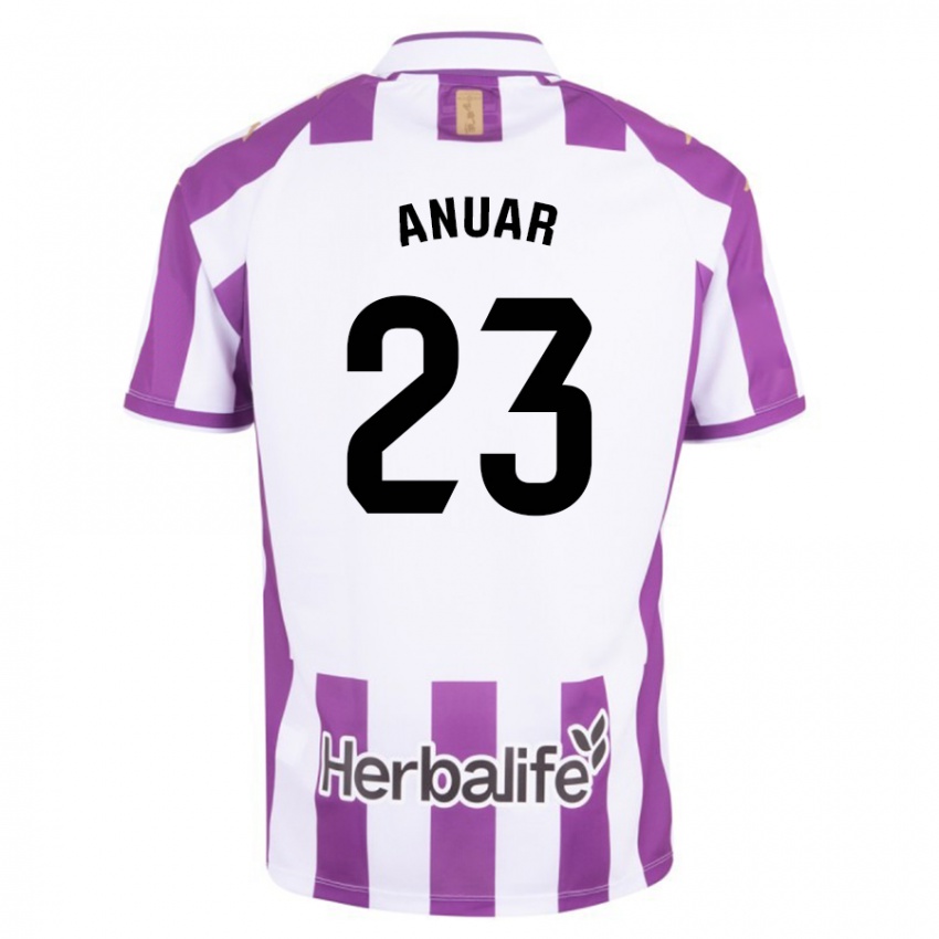 Férfi Anuar #23 Lila Hazai Jersey 2023/24 Mez Póló Ing