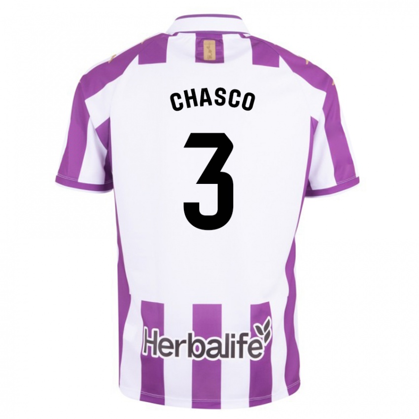 Férfi Raúl Chasco #3 Lila Hazai Jersey 2023/24 Mez Póló Ing