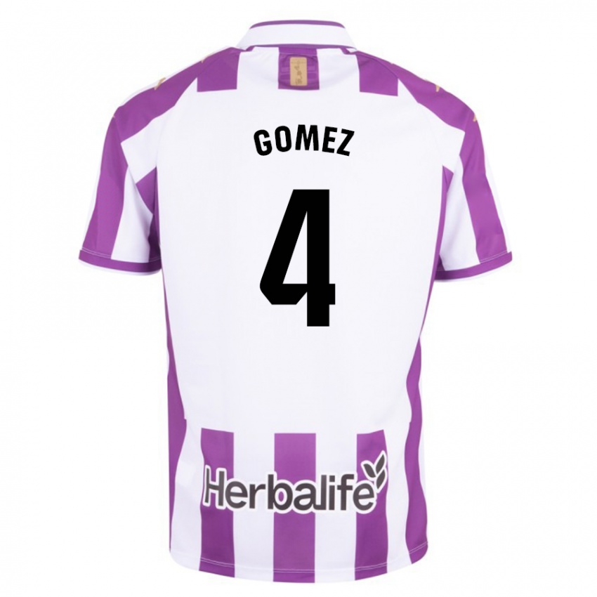 Férfi Adrián Gómez #4 Lila Hazai Jersey 2023/24 Mez Póló Ing