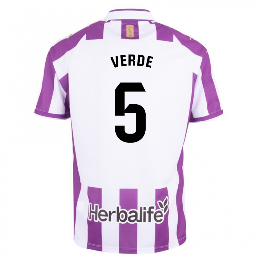 Férfi Adrián Verde #5 Lila Hazai Jersey 2023/24 Mez Póló Ing