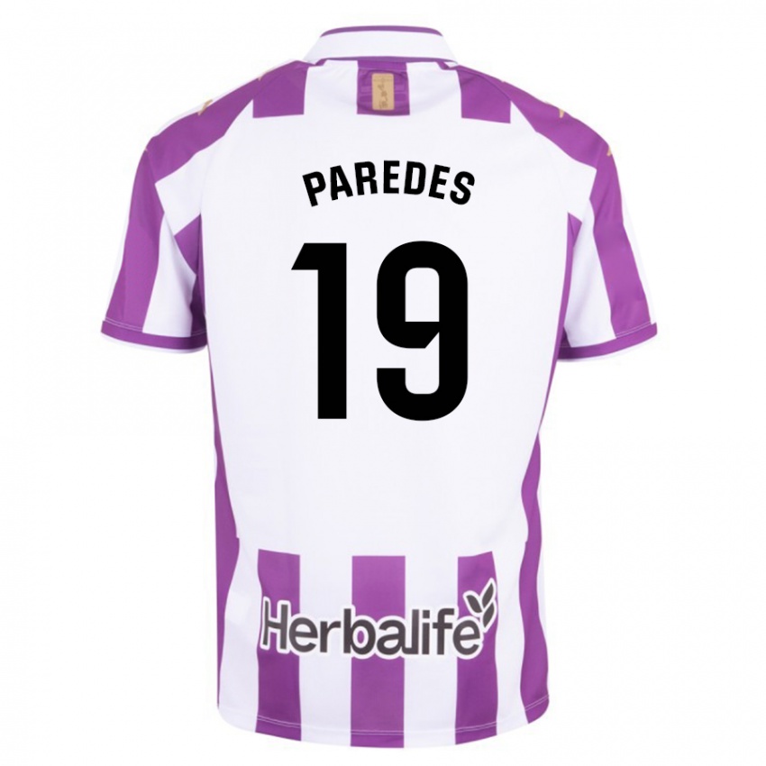 Férfi Yago Paredes #19 Lila Hazai Jersey 2023/24 Mez Póló Ing