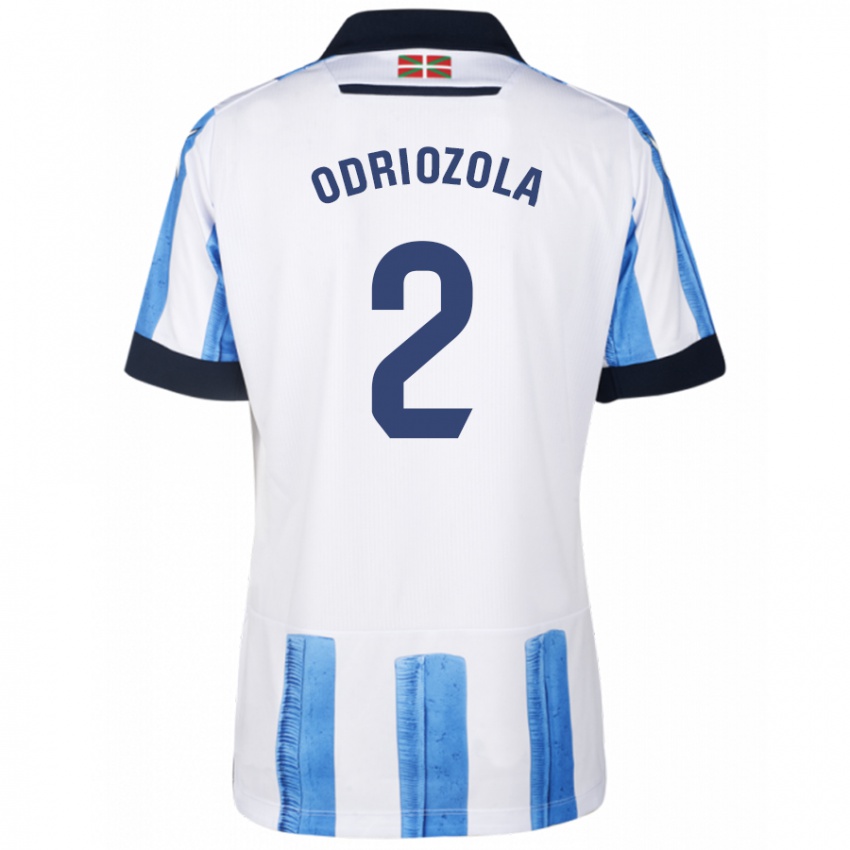 Férfi Alvaro Odriozola #2 Kék Fehér Hazai Jersey 2023/24 Mez Póló Ing