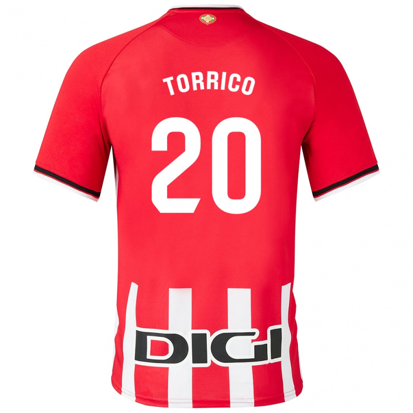 Férfi Aitor Torrico #20 Piros Hazai Jersey 2023/24 Mez Póló Ing
