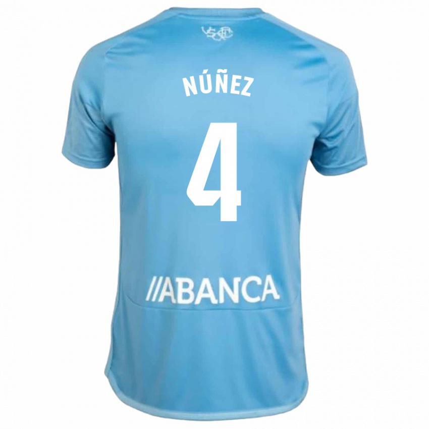 Férfi Unai Nunez #4 Kék Hazai Jersey 2023/24 Mez Póló Ing