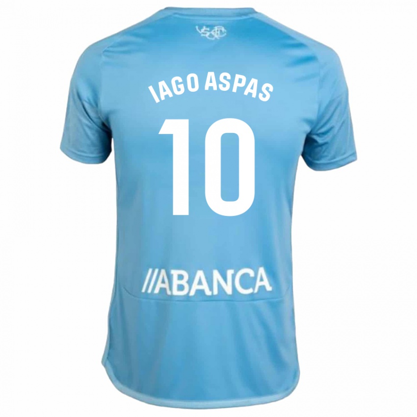 Férfi Iago Aspas #10 Kék Hazai Jersey 2023/24 Mez Póló Ing