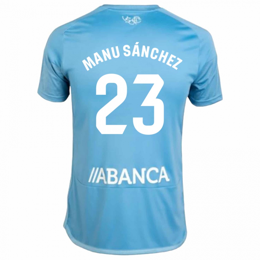 Férfi Manu Sanchez #23 Kék Hazai Jersey 2023/24 Mez Póló Ing