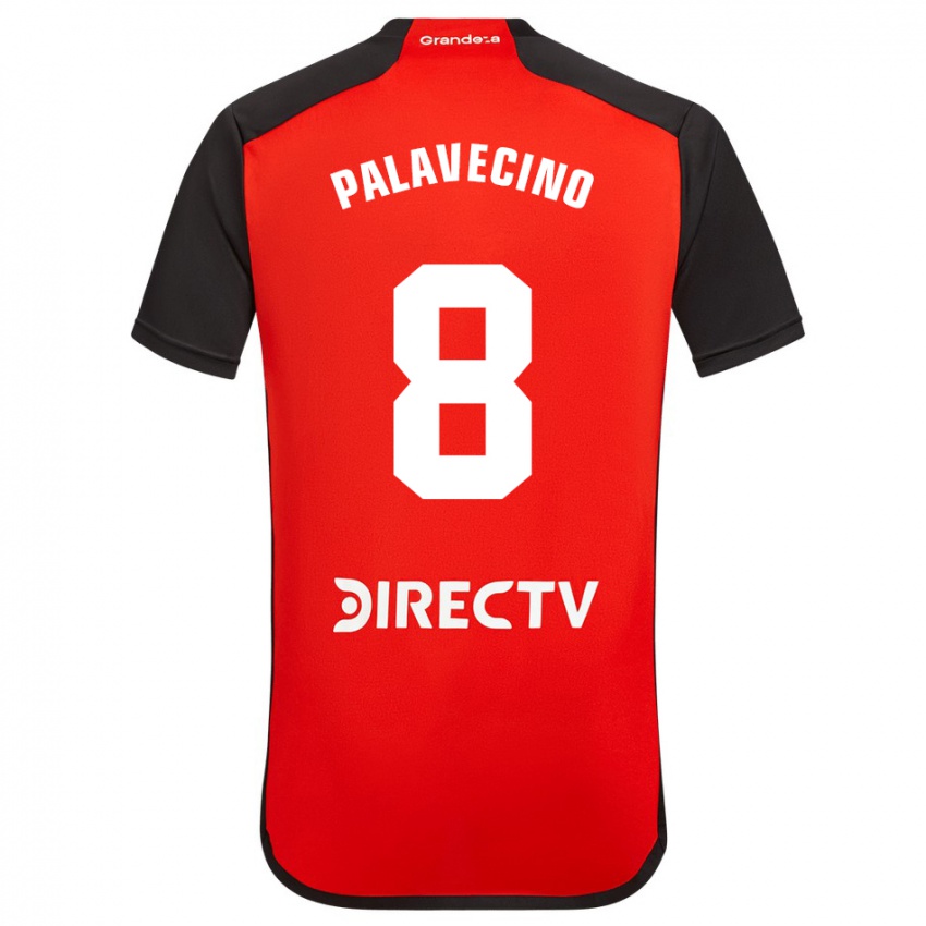 Férfi Agustin Palavecino #8 Piros Idegenbeli Jersey 2023/24 Mez Póló Ing