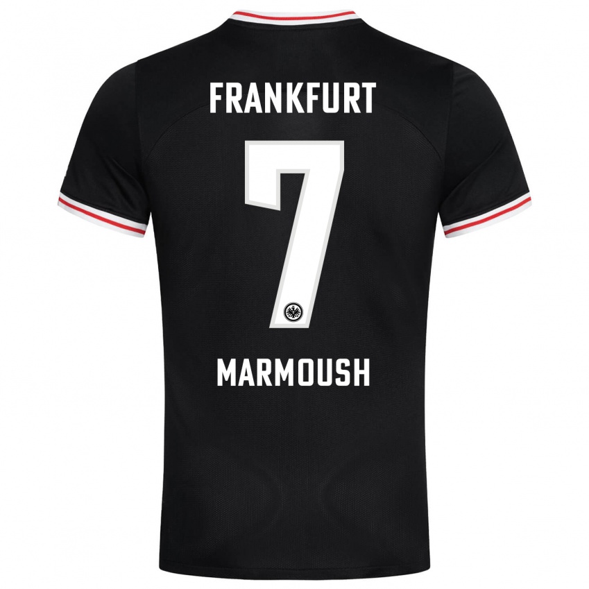 Férfi Omar Marmoush #7 Fekete Idegenbeli Jersey 2023/24 Mez Póló Ing