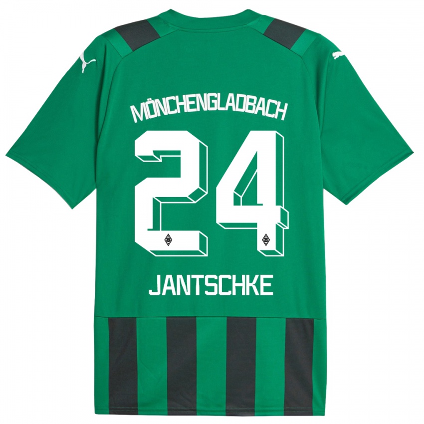 Férfi Tony Jantschke #24 Fekete Zöld Idegenbeli Jersey 2023/24 Mez Póló Ing