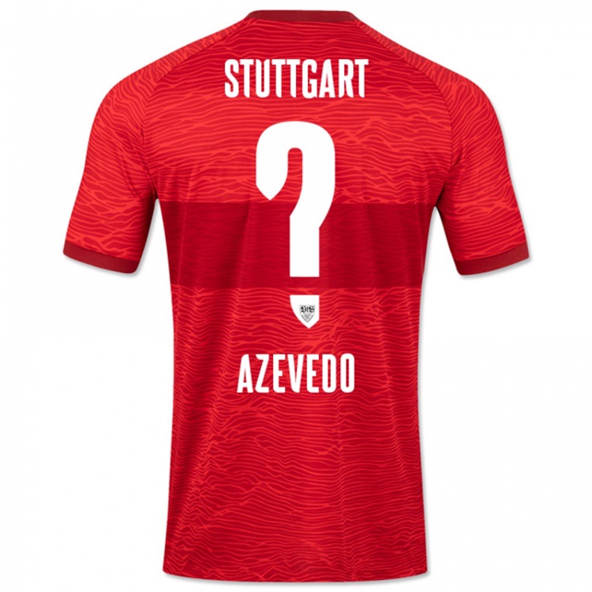 Férfi Alexandre Azevedo #0 Piros Idegenbeli Jersey 2023/24 Mez Póló Ing