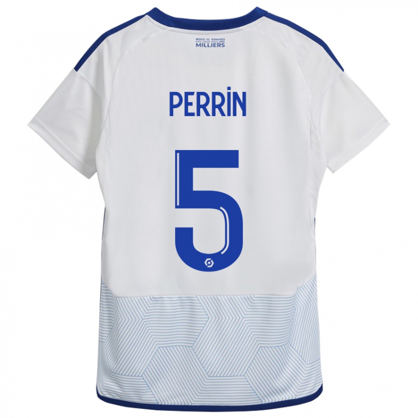 Férfi Lucas Perrin #5 Fehér Idegenbeli Jersey 2023/24 Mez Póló Ing